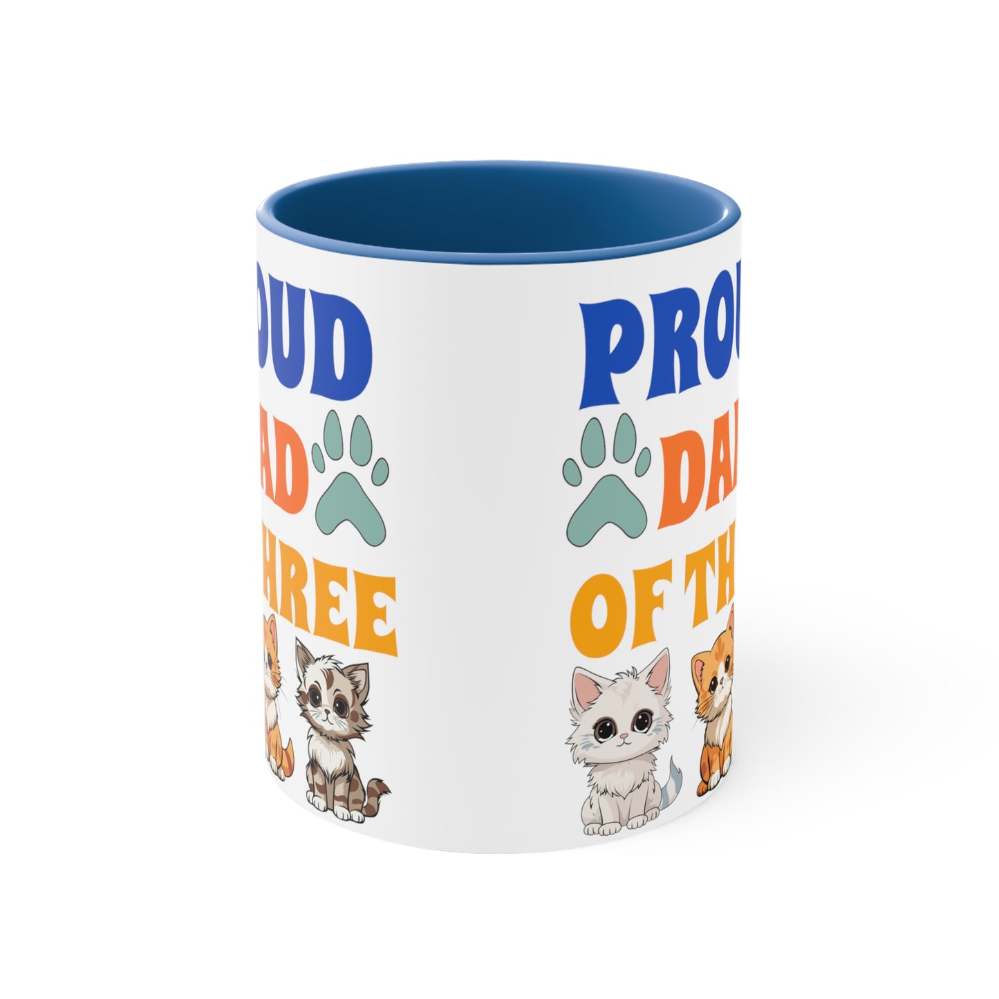 Proud Dad of Three Cat Mug, 11oz