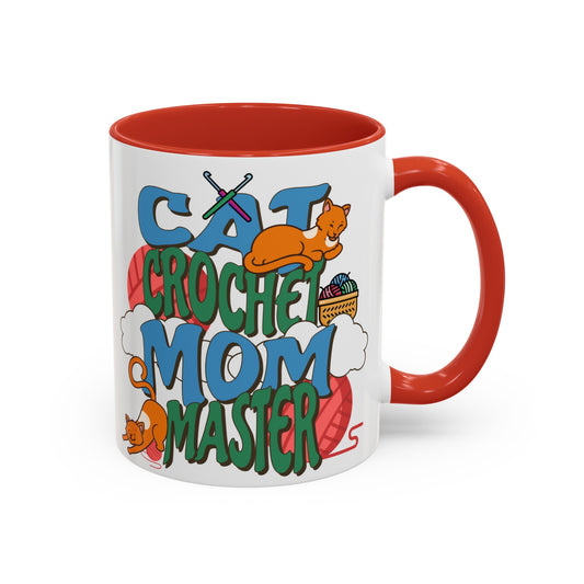 Crochet Cat Mom Mug, 11oz